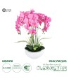 GloboStar® Artificial Garden PINK ORCHID 21124 Διακοσμητικό Φυτό Ροζ Ορχιδέα Υ50cm